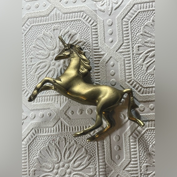 Vintage | MCM Small Brass Unicorn Figurine - Picture 3 of 7